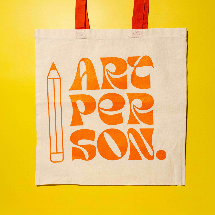 Art Person Tote Bag Screen Printed - Illustrated Things by Esther