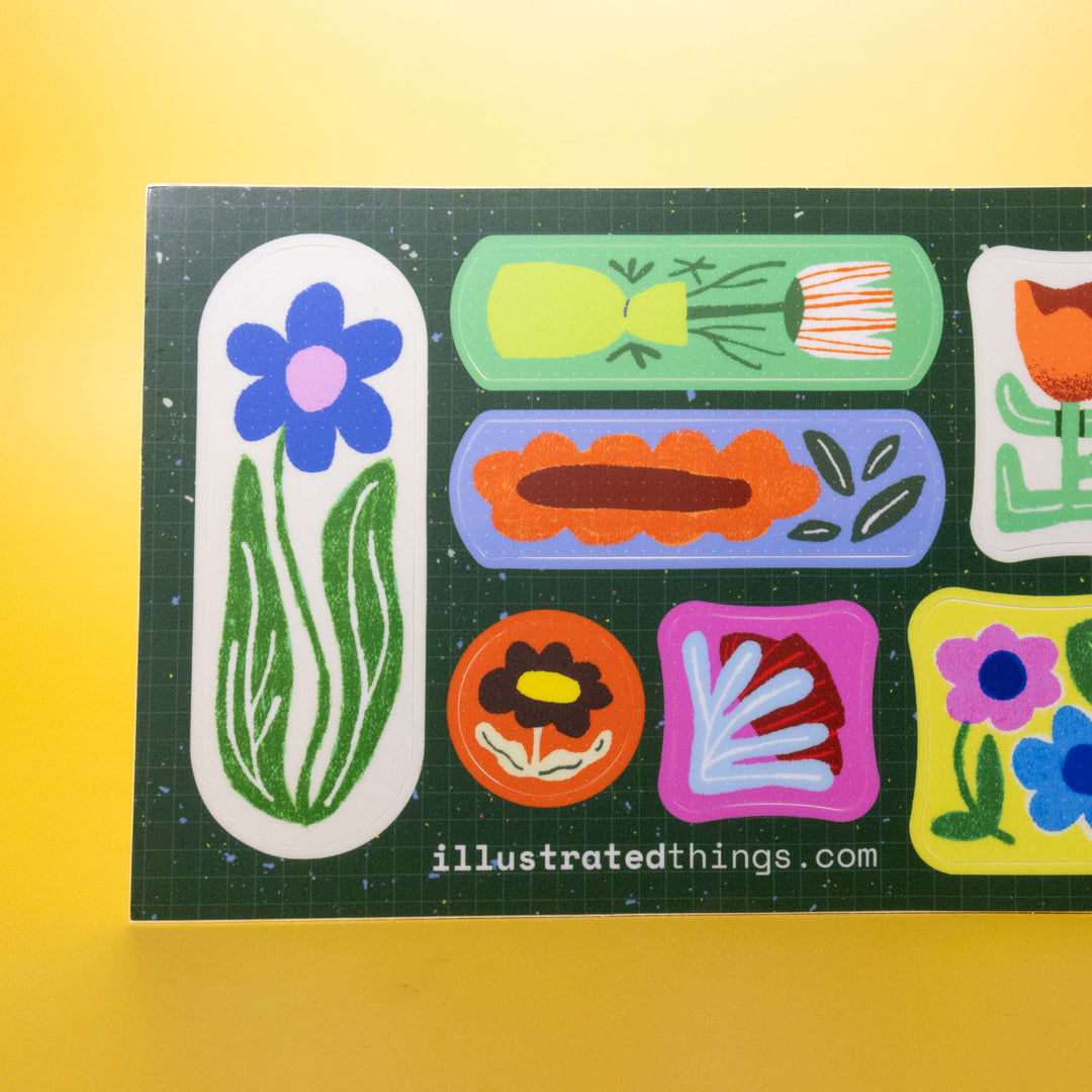 Floral Collection Sticker Sheet - Illustrated Things by Esther