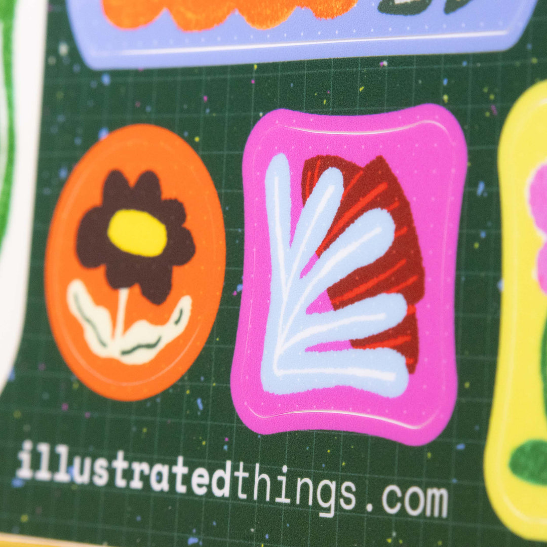 Floral Collection Sticker Sheet - Illustrated Things by Esther