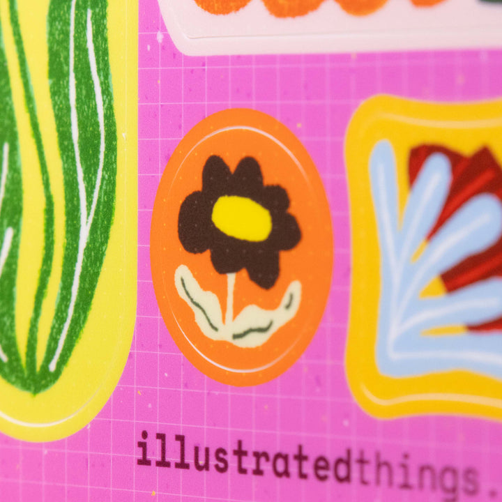 Floral Collection Sticker Sheet - Illustrated Things by Esther