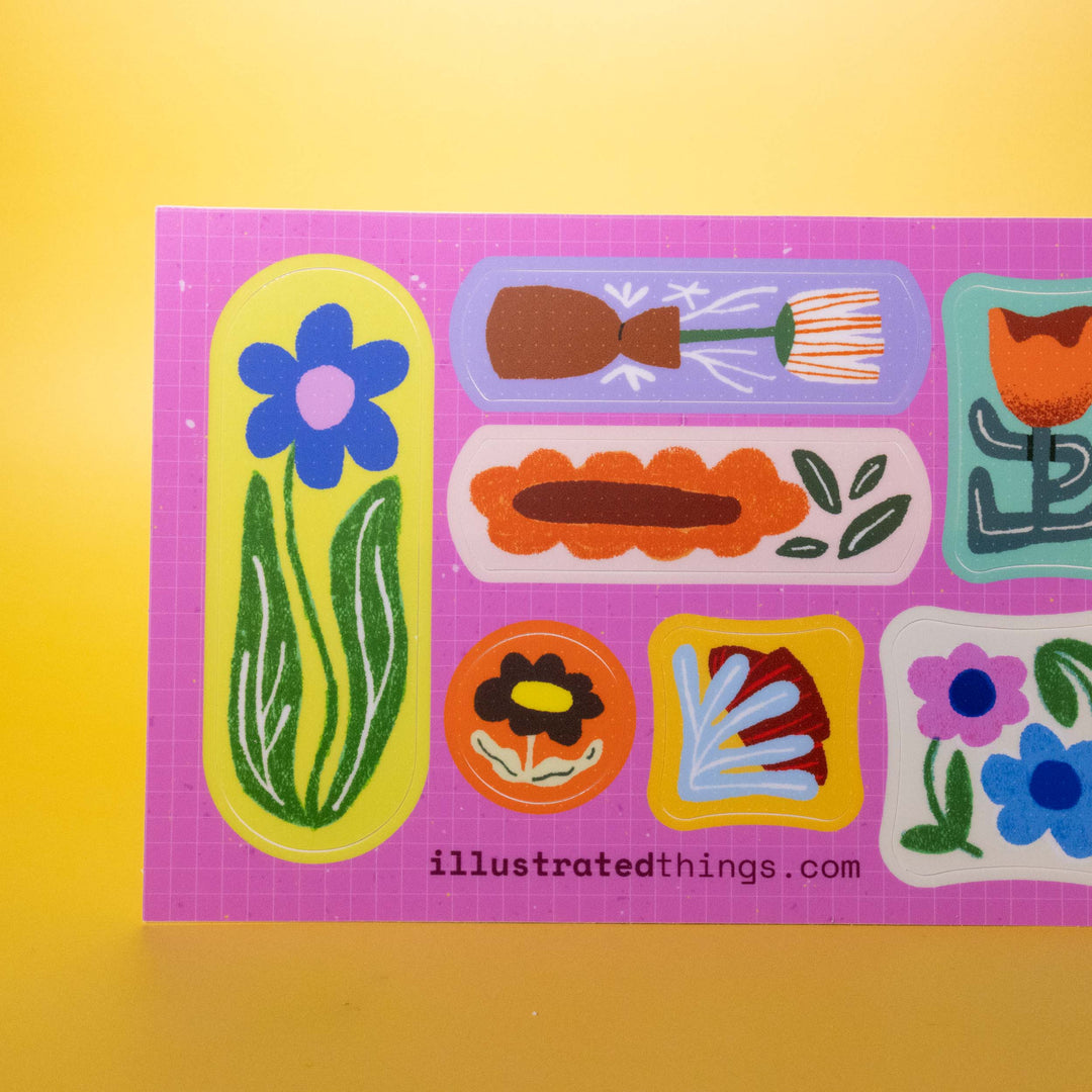 Floral Collection Sticker Sheet - Illustrated Things by Esther