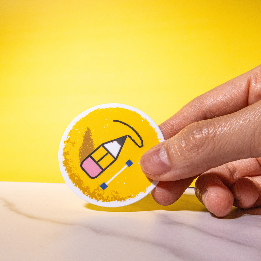 Illustrated Pencil Sticker (Small) - Illustrated Things by Esther