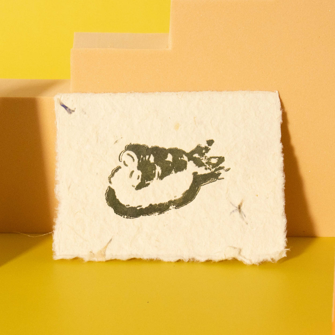 Shrimp Sushi Art Print on Handmade Paper - Illustrated Things by Esther